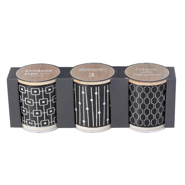 Ceramic Canister Set of 3 Pcs  10*10*11 cm