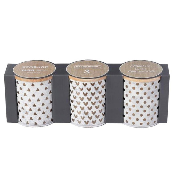 Ceramic Canister Set of 3 Pcs 10*10*11 cm