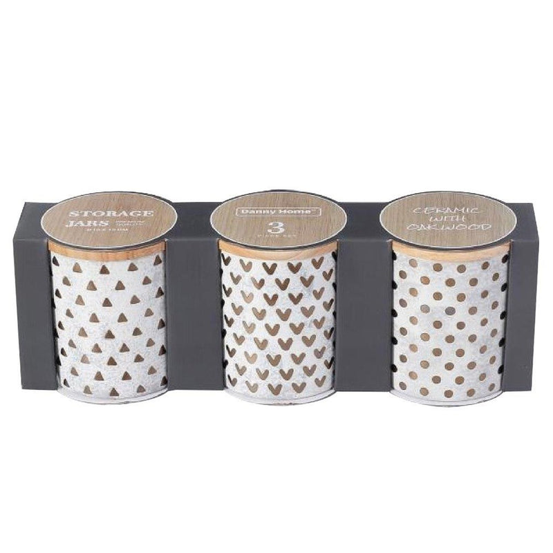 Ceramic Canister Set of 3 Pcs 10*10*11 cm