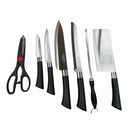 Bass Brand Premium Quality Stainless Steel Chef Kitchen Knife Set of 8 Pcs Lavender Handle 30 cm
