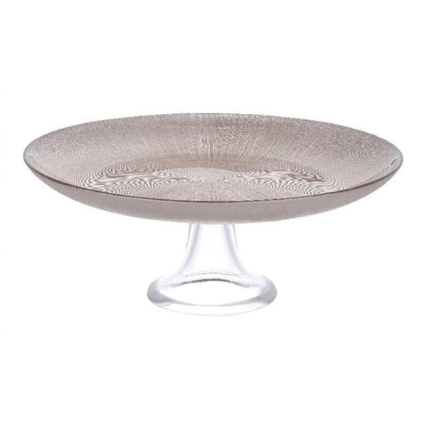 Footed Colored Glass Cake Server 28*11 cm