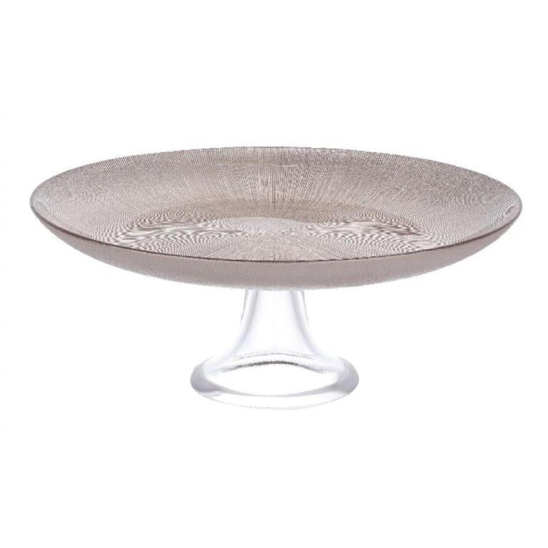 Footed Colored Glass Cake Server 28*11 cm