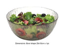 Danny Home Round Glass Salad Bowl Mixing Bowl 10"