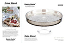 Danny Home Footed Glass Cake Server 8"