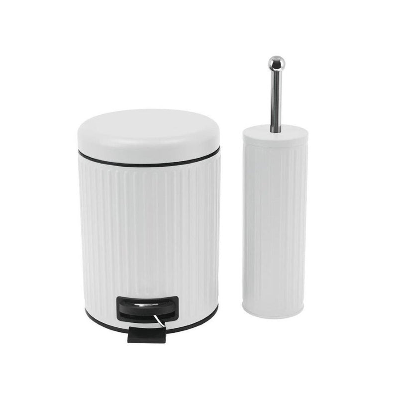 Pedal Rubbish Bin and Toilet Brush Set 5 Litre