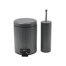 Pedal Rubbish Bin and Toilet Brush Set 5 Litre