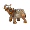 Sculpture Statue Resin Figurine Elephant Metallic Brown Color 25*20 cm