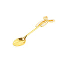 Stainless Steel Gold Swan Spoon Set Cutlery Holder Set of 6 PCs 15 cm