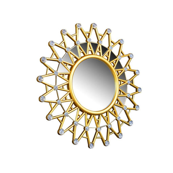 Decorative Star Shape Gold Frame Wall Mirror 45 cm