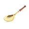 Stainless Steel Gold Plated Skimmer Spoon Heat Resistant Handle 34 cm