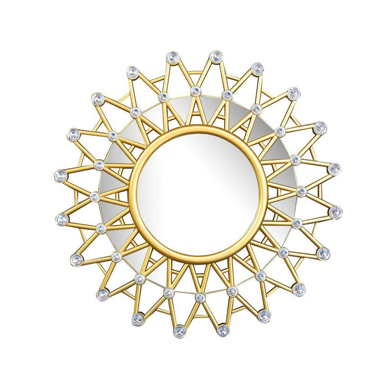 Decorative Star Shape Gold Frame Wall Mirror 45 cm
