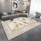 Light Luxury Artistic Feather Design Machine Woven Indoor Area Rug Carpet Beige with Embroidery Border 160*230 cm