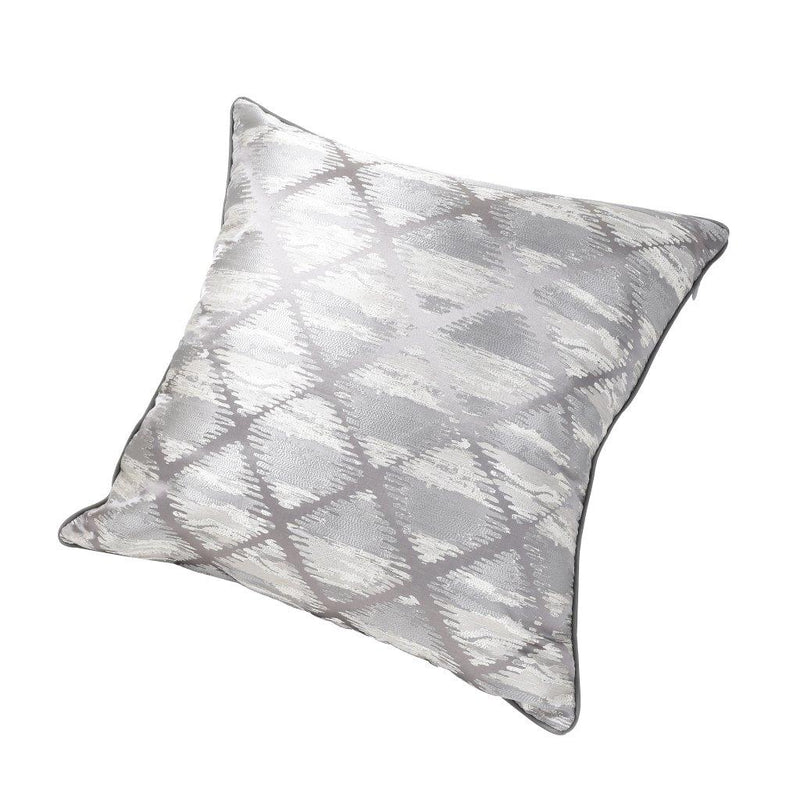 Modern Decorative Metallic Silver Geometric Pattern Cushion Cover Pillowcase 50*50 cm