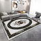 Light Luxury Artistic Design Floral Medallion Machine Woven Indoor Area Rug Carpet Silver with Floral Print Border 200*300 cm