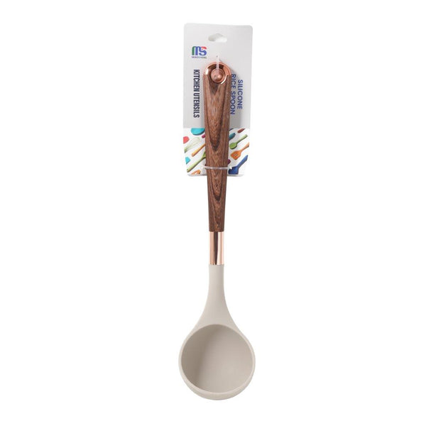 Easy Grip Silicone Ladle Spoon Heat Resistant Handle 33 cm