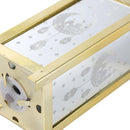 Decorative Ramadan Arabic Style Gold Metal Lantern Battery Operated Lamp 8.5*8.5*19 cm