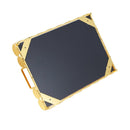 Deco Gold Rectangle Mirror Base Serving Tray Set of 2 Pcs 30*40, 22*36 cm