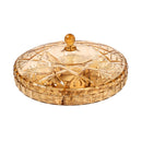 Acrylic Champagne Serving and Divided Platter with Lid Fruits and Nuts Plate 30*16 cm