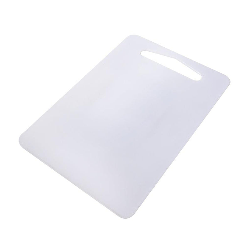 Kitchen Essential Clear White Plastic Non Slip Chopping Board 34*23*0.6 cm