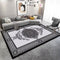 Contemporary Luxury Artistic Design Abstract Medallion Machine Woven Indoor Area Rug Carpet Light Grey with Greek Key Border 200*300 cm