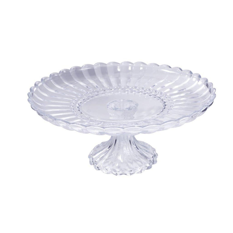 Crystal Glass Round Footed Fruit Bowl 29.5*3.5 cm