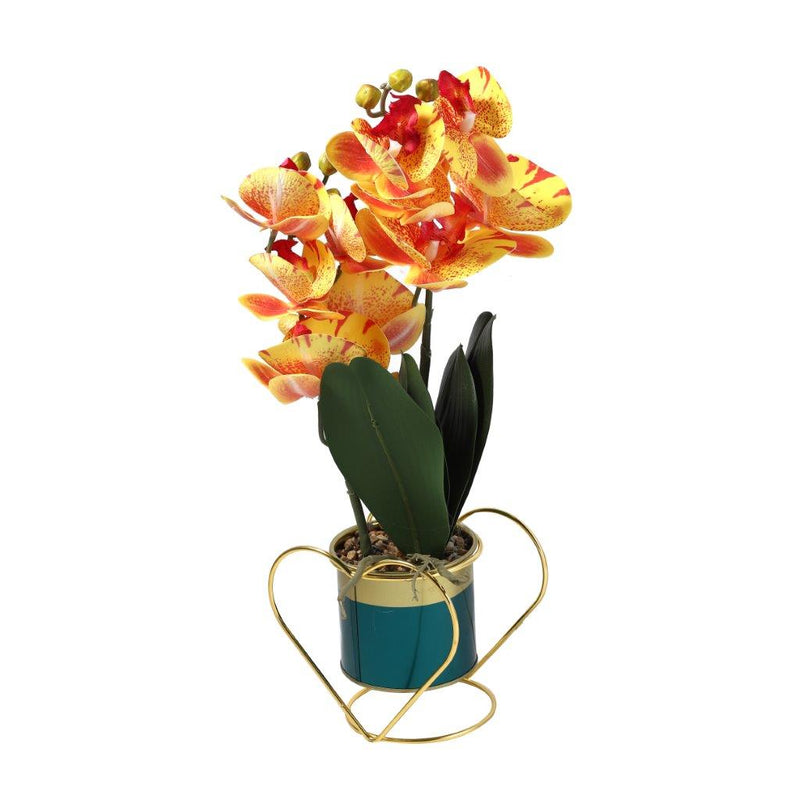 Realistic Touch Artificial Moth Orchid Flower Deco Artistic Pot 45 cm