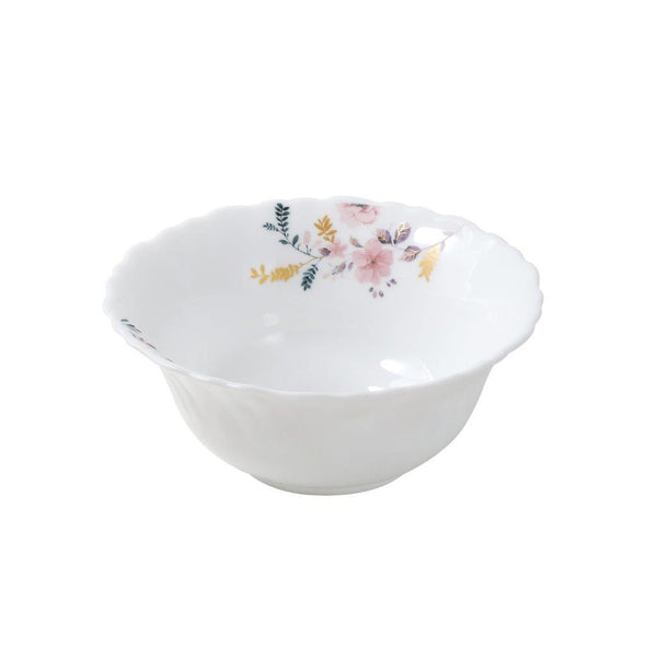Royal Floral Pattern Opal Glass Dinnerware Set of 72 pcs with Dinner Plate Bowls Serveware