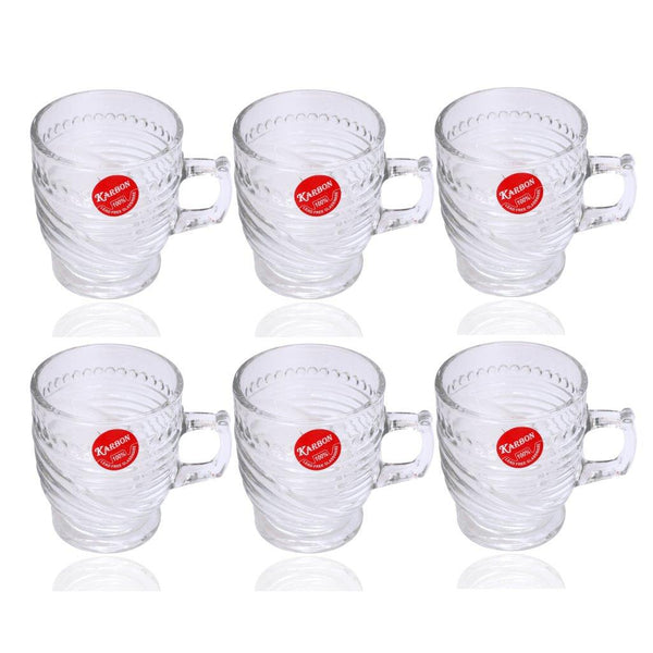 Premium Lead Free Glass Tea Cup Set of 6 pcs 165 ml