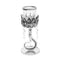 Home Decor Crystal Glass Satin Silver Table Top Candleholder 27 cm