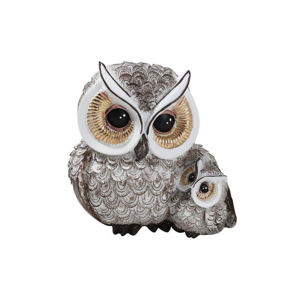 Sculpture Statue Resin Figurine Owl Natural Colour 12*6*13.5 cm