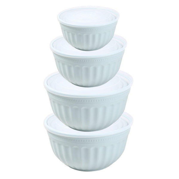 Plastic Multipurpose Airtight Mixing Bowls Salad Bowls Set of 4 Pcs