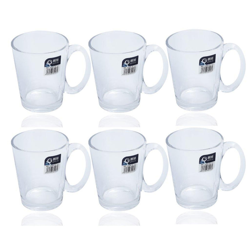 Premium Lead Free Glass Tea Cup Set of 6 pcs 300 ml