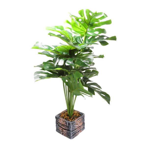 Realistic Touch Artificial Monstera Plant Flower Deco Artistic Pot 13*12.5*60 cm