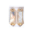 Decorative Artistic Abstract Shape Gold Frame Wall Mirror 26*40 cm