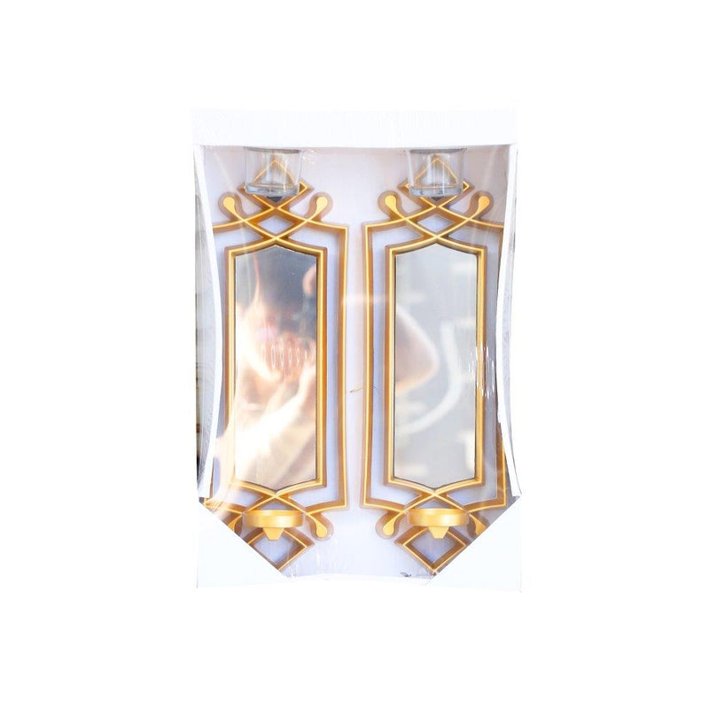 Decorative Artistic Abstract Shape Gold Frame Wall Mirror 26*40 cm