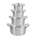 Aluminum Deep Stockpot Heavy Base Casserole with Lid Set of 7 Pcs