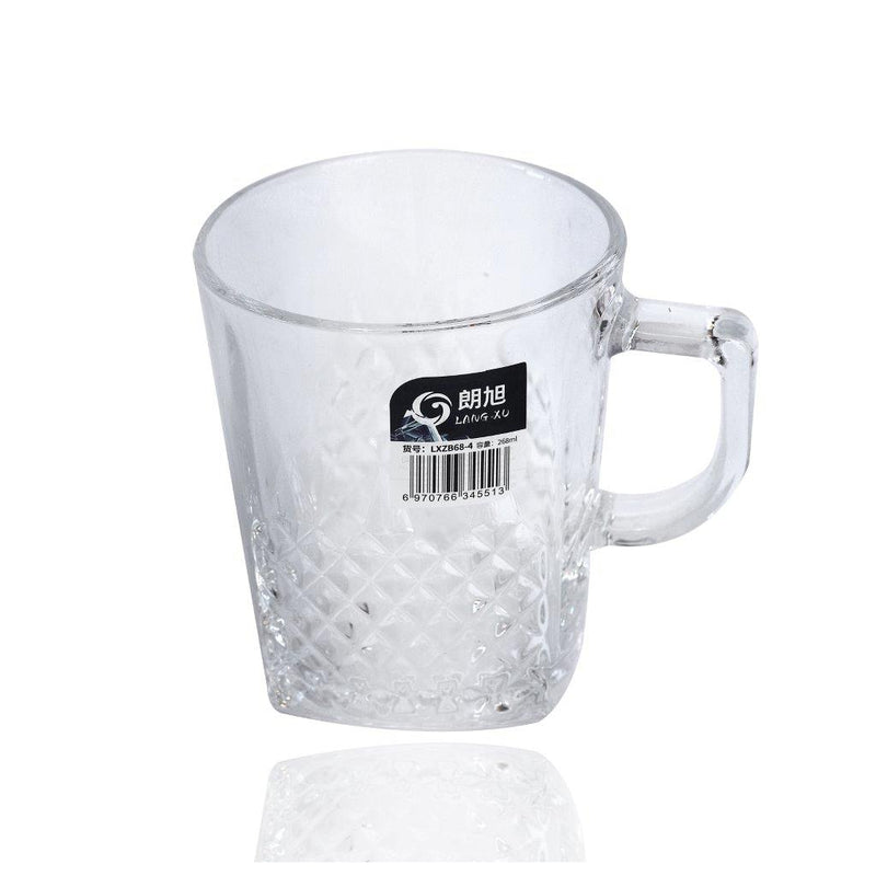 Premium Lead Free Glass Tea Cup Set of 6 pcs 268 ml