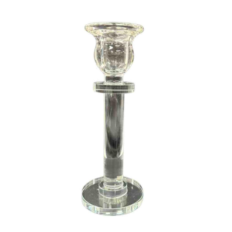 Home Decor Crystal Glass Table Top Candleholder 17.5 cm