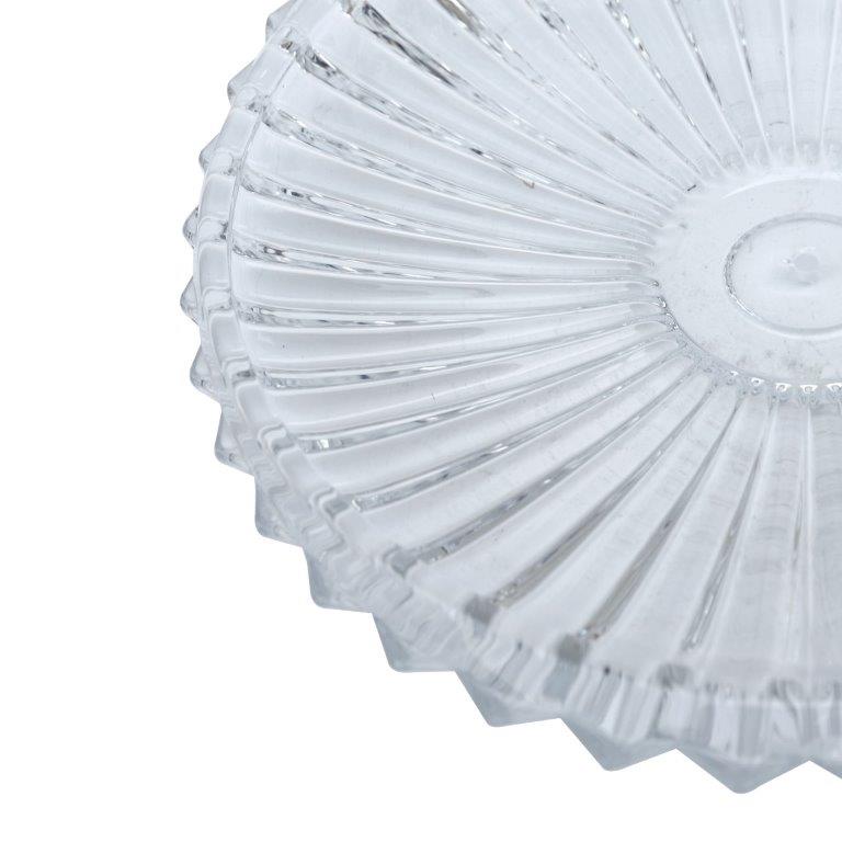 Crystal Glass Round 2 Tier Cake Stand