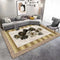Light Luxury Artistic Design Floral Medallion Machine Woven Indoor Area Rug Carpet Beige with Greek Key Border 160*230 cm