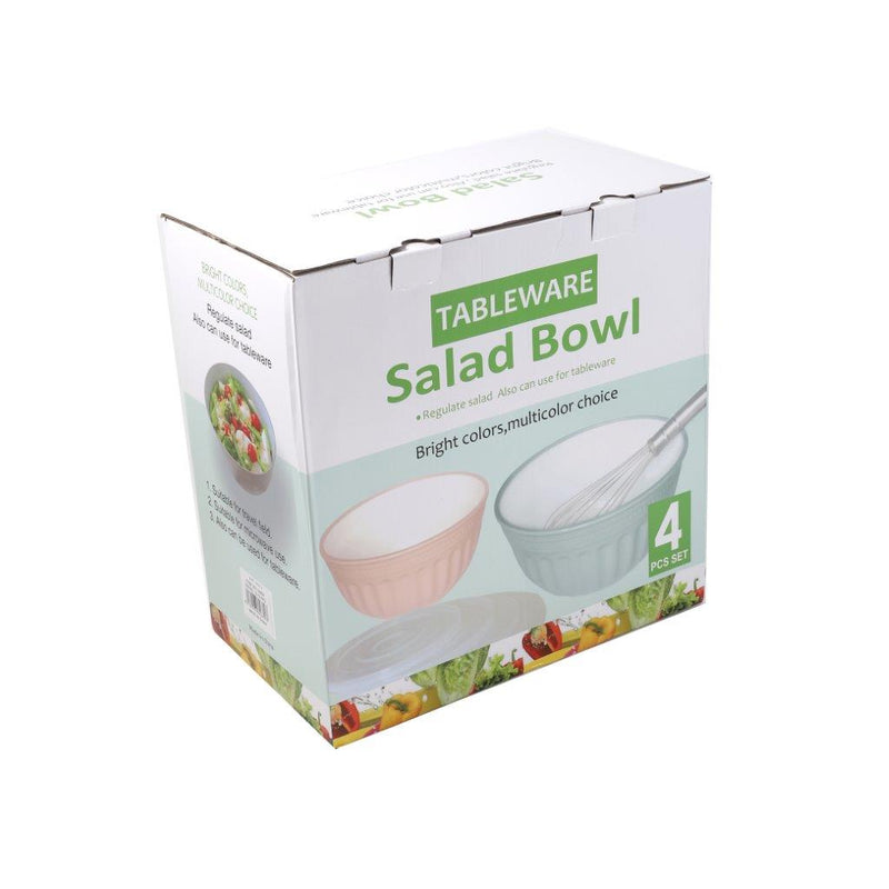 Plastic Multipurpose Airtight Mixing Bowls Salad Bowls Set of 4 Pcs