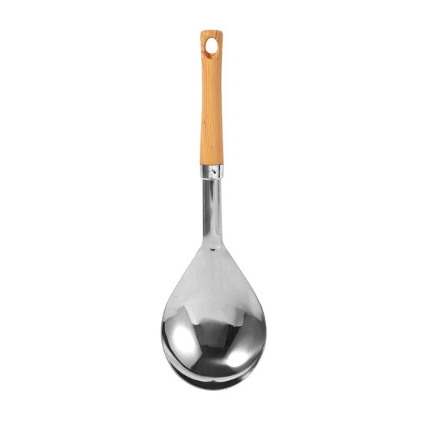 Stainless Steel Silver Plated Serving Spoon Heat Resistant Handle 35 cm