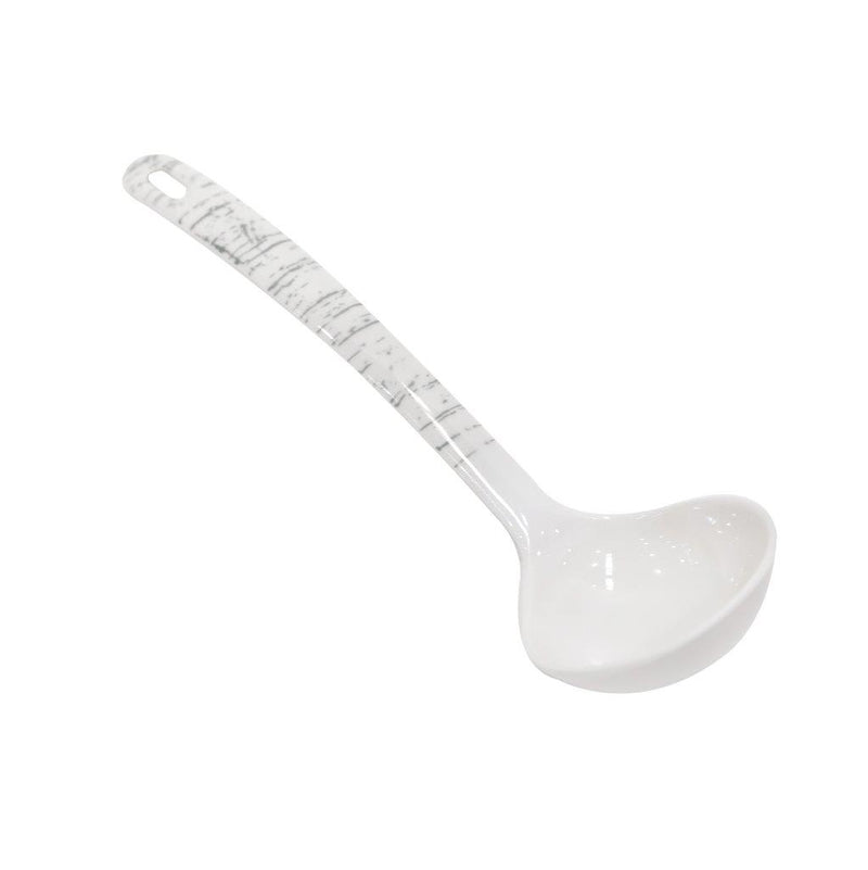 Melamine Soup Laddle Serving Spoon Plain White 27 cm