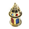 Decorative Ramadan Arabic Style Gold Metal Lantern Battery Operated Lamp 12.5*23 cm