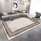 Light Luxury Artistic Design Machine Woven Indoor Area Rug Carpet Beige with Greek Key Border 160*230 cm