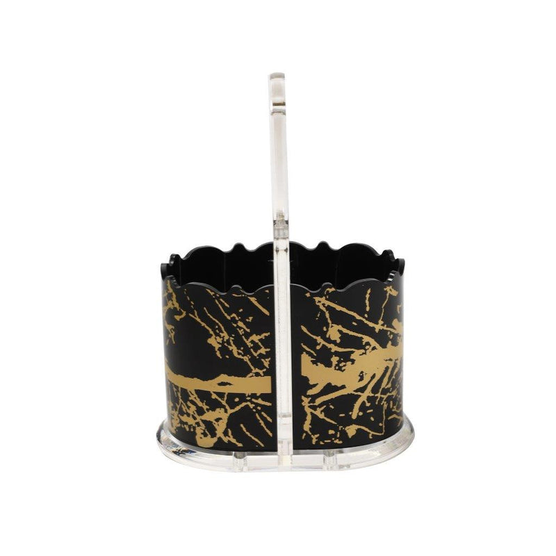 Black Gold Cutlery Holder - Classic Homeware and Gifts