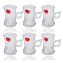 Premium Lead Free Glass Tea Cup Set of 6 pcs 120 ml