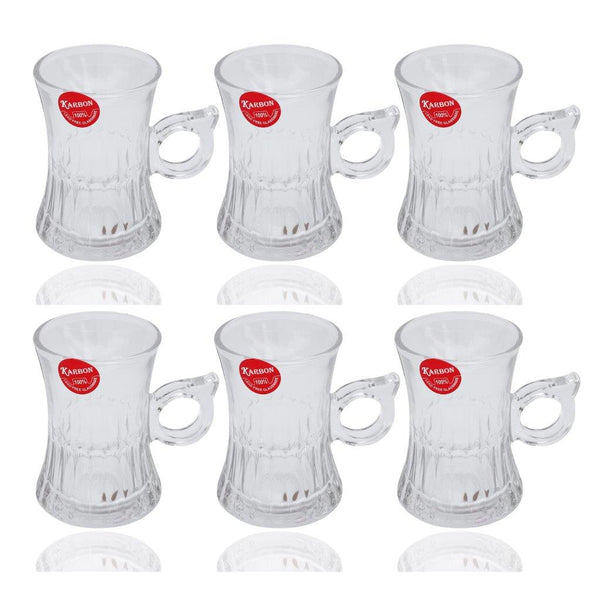 Premium Lead Free Glass Tea Cup Set of 6 pcs 120 ml