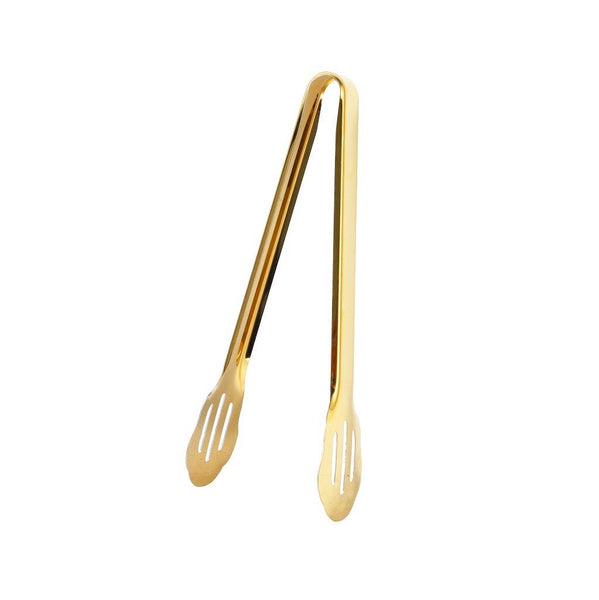 Stainless Steel Gold Kitchen and BBQ Tongs Buffet Tongs 23 cm 82 g