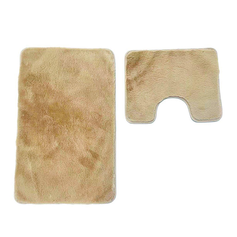 Fluffy Super Soft Non Slip Bath Set of 2 Pcs 50*80/50*40 cm